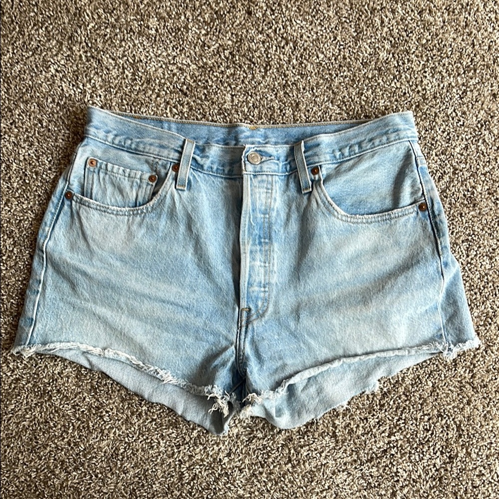 Levi 501 Light Blue Denim Women's Shorts